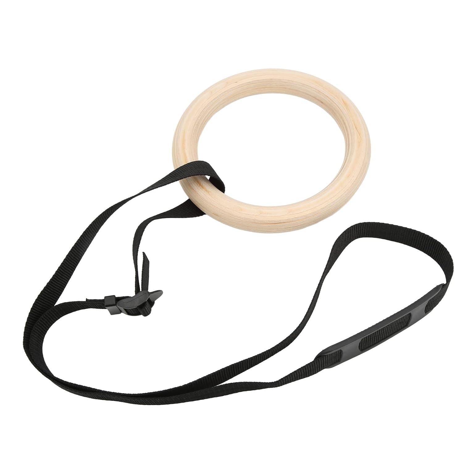 1 Pair Wooden Calisthenics Rings, Wooden Gymnastic Rings with Straps Exercise Gym Rings Athletic Rings Pull Up Training Rings Gymnastics Equipment for Home, Adults and Kids