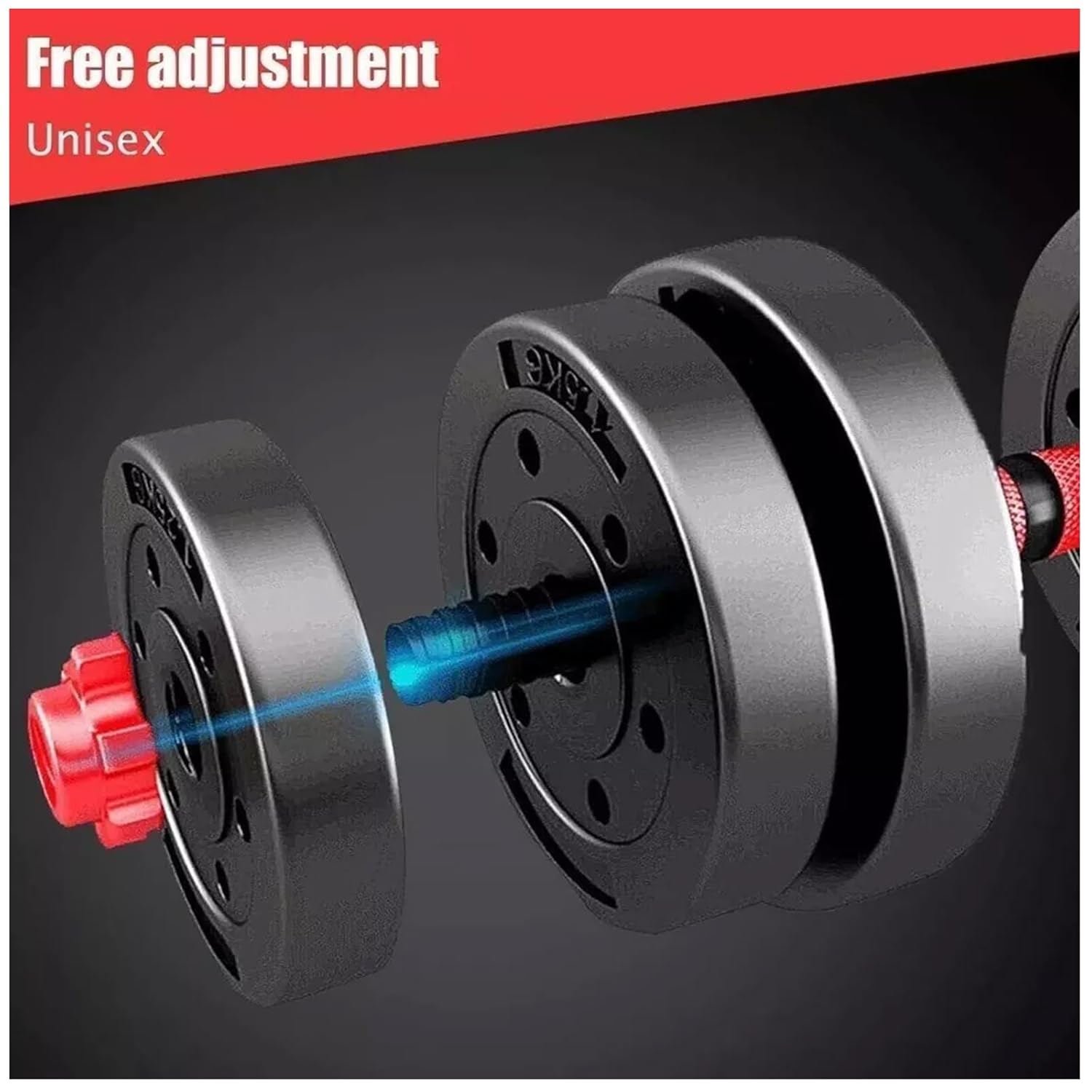 40kg Adjustable Dumbbell and Barbell Set with Connecting Rod – Professional Home Gym Equipment – For Strength Training, Muscle Building, and Comprehensive Workouts