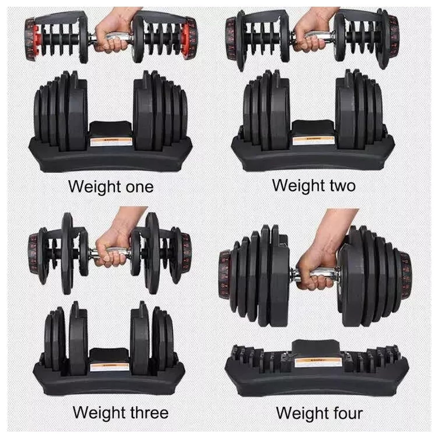 40KG Adjustable Dumbbell Set | 17-in-1 Quick Dial Weights for Home Gym, Space-Saving Strength Training Equipment for Full-Body Workout | 5 to 40 KG Adjustment with Quick and...