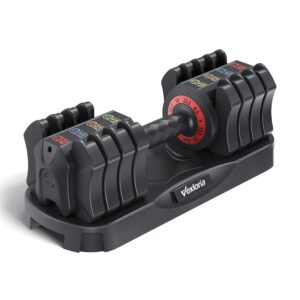 Adjustable Dumbbell Set, 22.5lb 5-in-1 Quick Adjust Dumbbell, Free Weights with Storage Tray for Home Gym, Full Body Workout Equipment for Men & Women