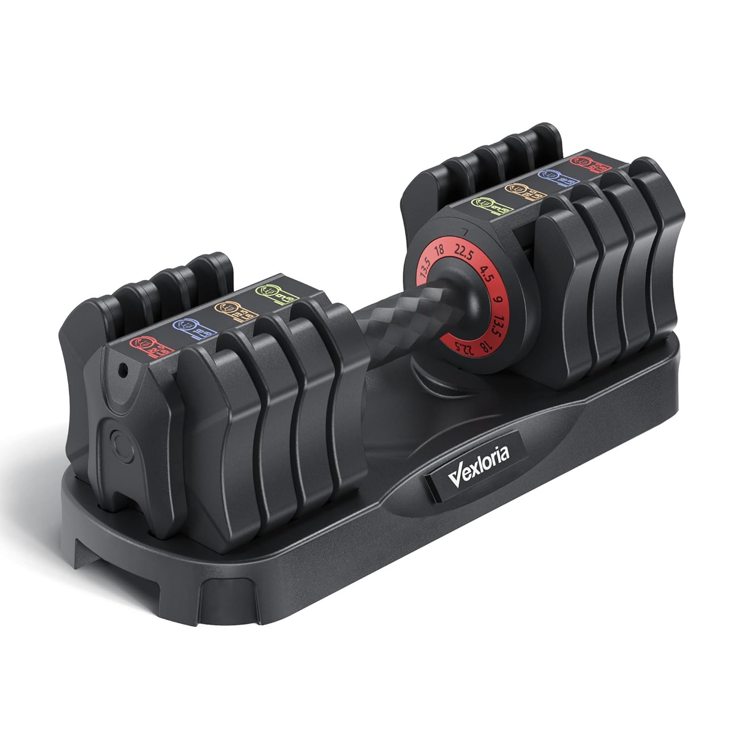 Adjustable Dumbbell Set, 22.5lb 5-in-1 Quick Adjust Dumbbell, Free Weights with Storage Tray for Home Gym, Full Body Workout Equipment for Men & Women