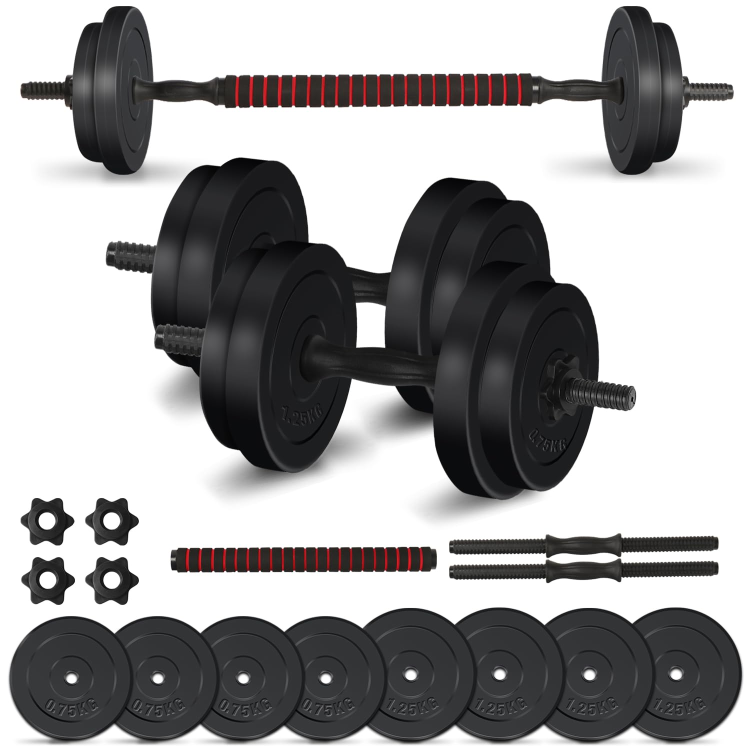 Adjustable Dumbbells Weights Set for Men & Women - Perfect for Bodybuilding & Fitness - 10kg/15kg/20kg/40kg