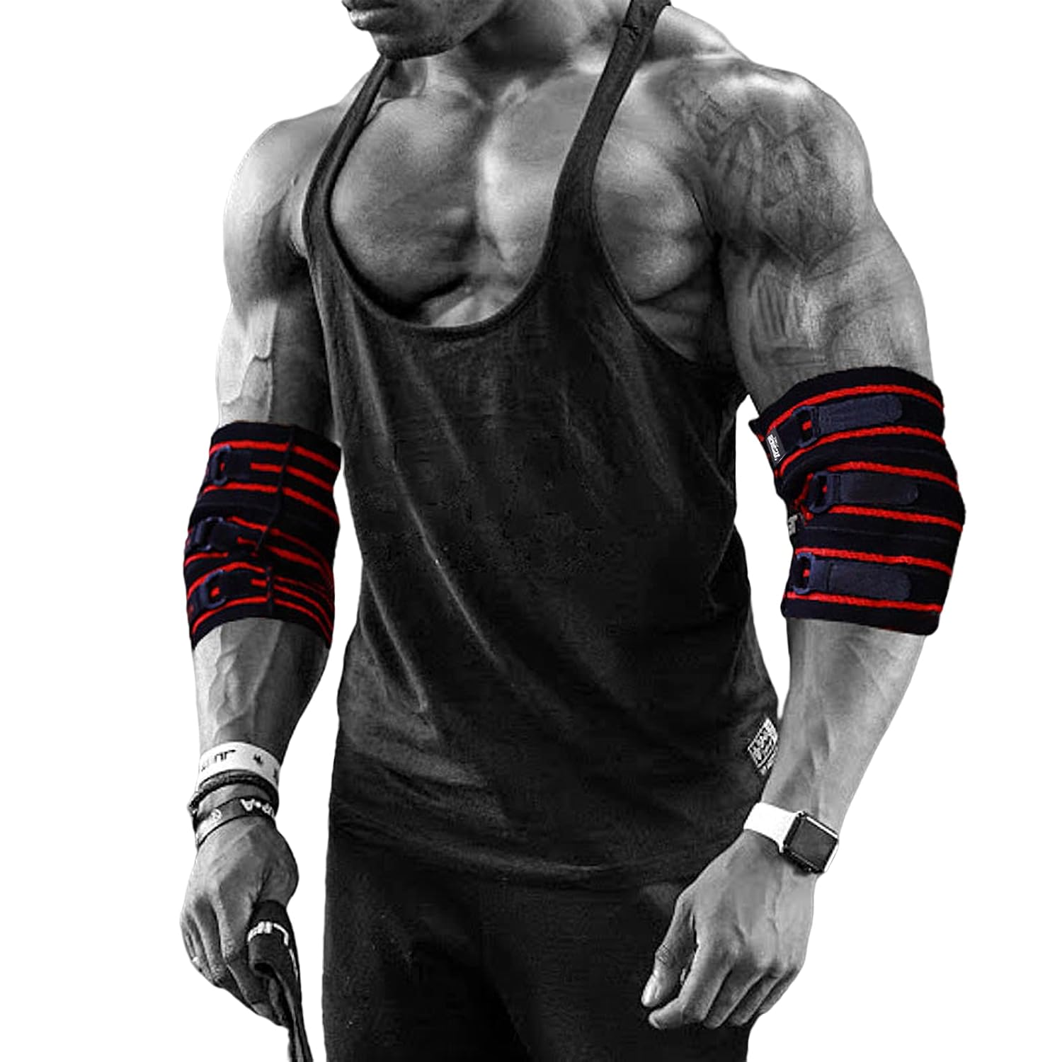 Adjustable Elbow Sleeve Brace,Compression Support for Weightlifting Bodybuilding Powerlifting Bench Press Elbow Pad Protector (X-Large)