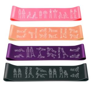 Amonax Resistance Bands Set for Women and Men, Exercise Fitness Home Gym Bands for Legs and Glutes and Arms. Yoga, Pilates Resistant Band Mini Loop Bands, Therapy Stretch Band