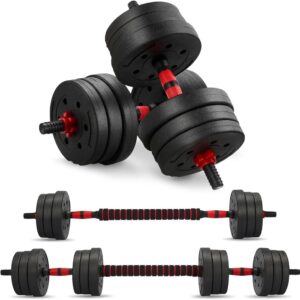 Anchor's Adjustable Dumbbells - 20kg Weights Set for Men & Women, Perfect for Bodybuilding & Fitness Training, Free Weights
