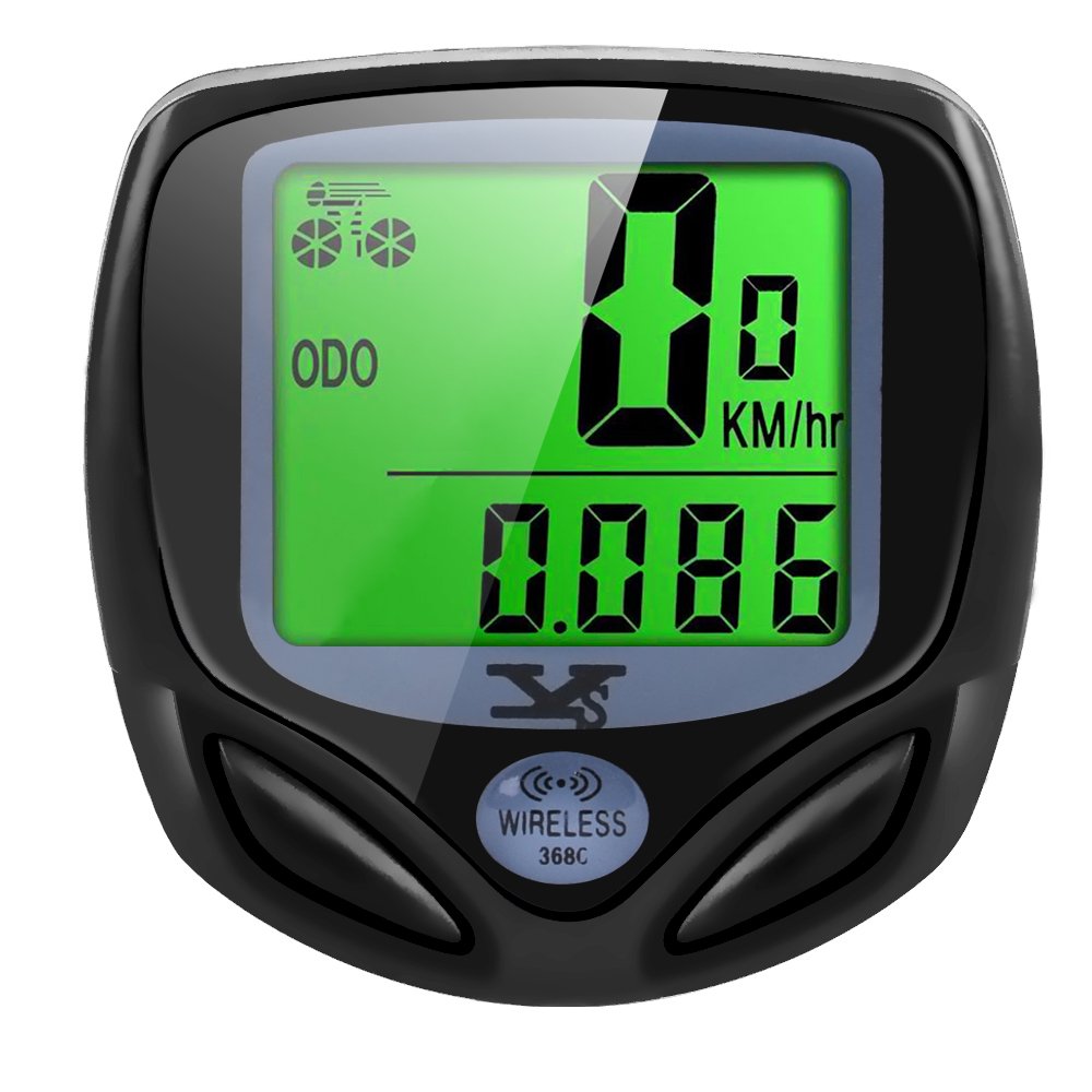 Bike Speedometer Wireless, Waterproof Bike Computer and Bicycle Odometer Multi-Function LCD Backlight Display
