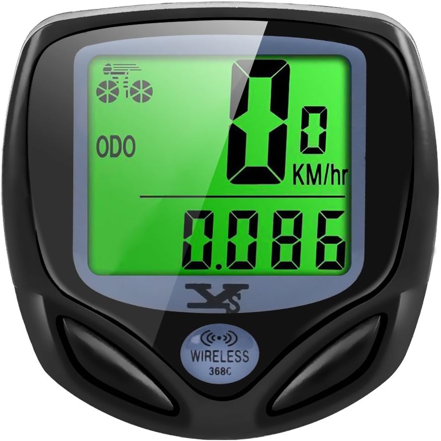 Bike Speedometer Wireless, Waterproof Bike Computer and Bicycle Odometer Multi-Function LCD Backlight Display