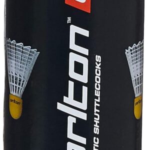 Carlton Badmintonball Club C100 Gelb, mittelschnell (77 Grains), für Schüler, Junioren und Beginner (1x6er Dose)