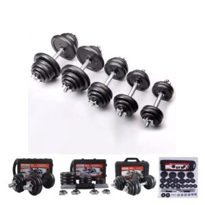 Cast Iron Adjustable Dumbbells Weight Barbell Set Men Women 15kg 20kg 30kg 50kg | Cast Iron Adjustable Dumbbells Weight Set | Training Equipment Home Gym Fitness