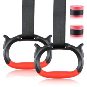 Gymnastics Rings Training Gymnastic Rings for Children and Adults Fitness Rings Swing Children Calisthenics Rings with 95 cm Adjustable Nylon Straps 300 kg Load Capacity