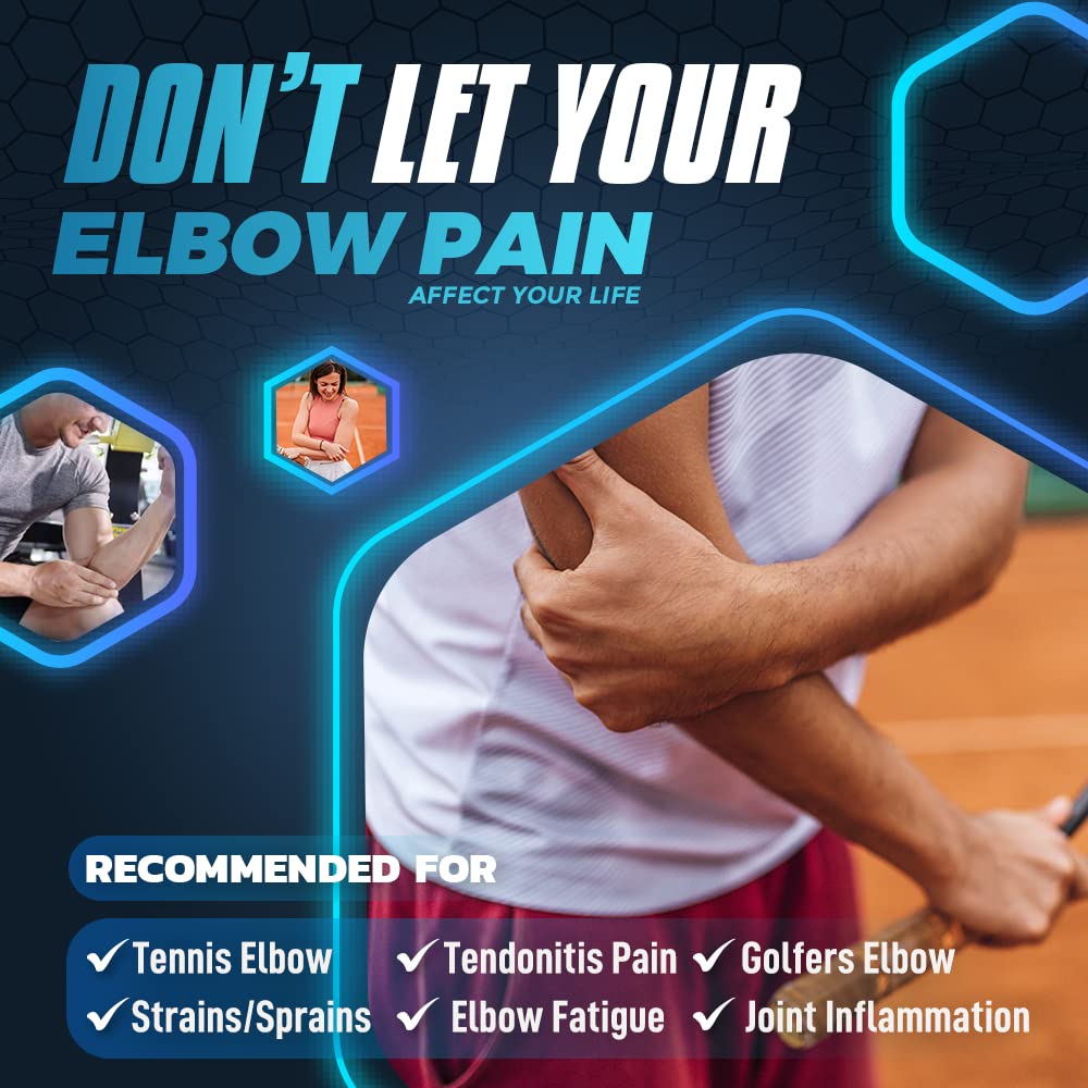 INSTINNCT Elbow Support Brace with Compression Strap for Men and Women, Arm Support Sleeve for Tennis Elbow, Golfers Elbow, Weightlifting, Tendonitis, Joint Pain Relief, Sports