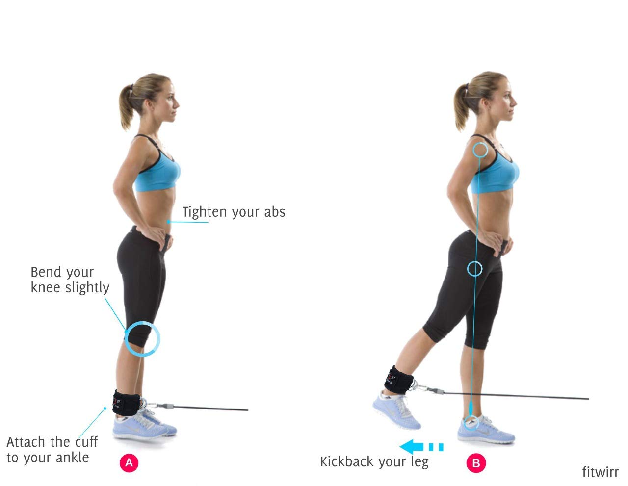 Jayefo Ankle Straps for Cable Machine Attachments - Double D-Ring Gym Ankle Cuff for Abs, Curls, Adjustable One Size Fits All