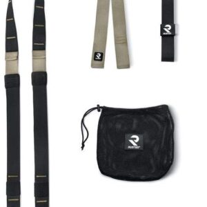 RUSTER - Suspension Training System - Suspension Training - Grey/Military Green - TRX Fitness - Strength Training - Home Sport - TRX Door Anchor