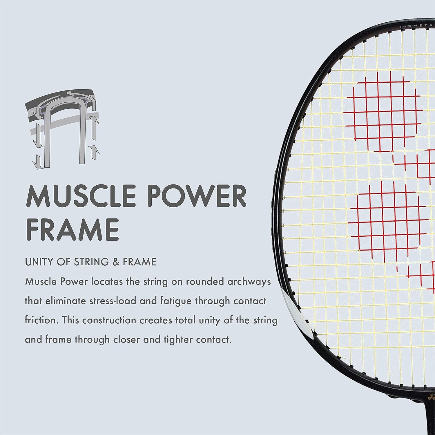 Yonex Badminton Racket Muscle Power Series with Full Cover High Tension Pre Strung Racquets