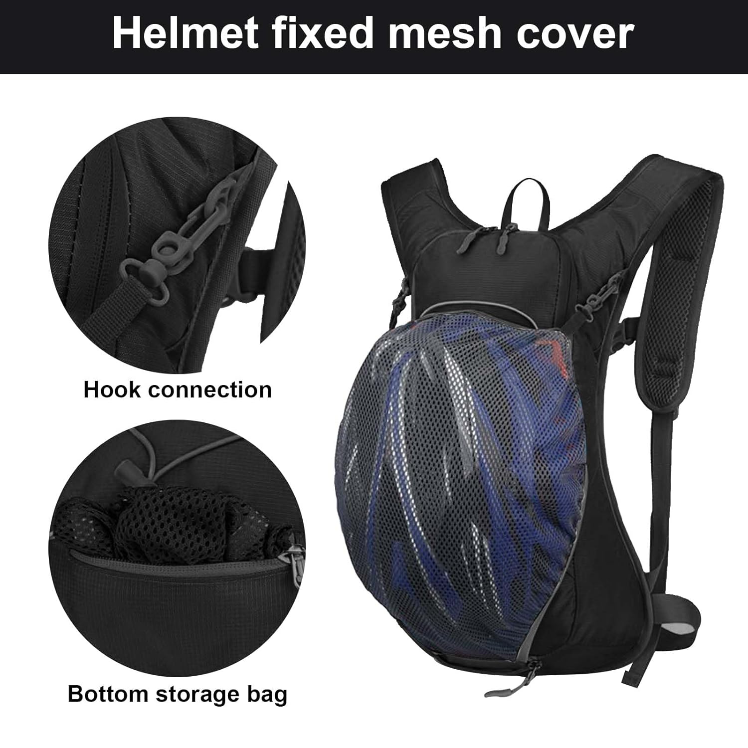Zimoer Cycling Backpack 7L, Lightweight Breathable Bike Backpack, Running Backpack With Rain Cover & Helmet Storage Bag, for Men & Women Daily Commutes, Cycling, Jogging,...