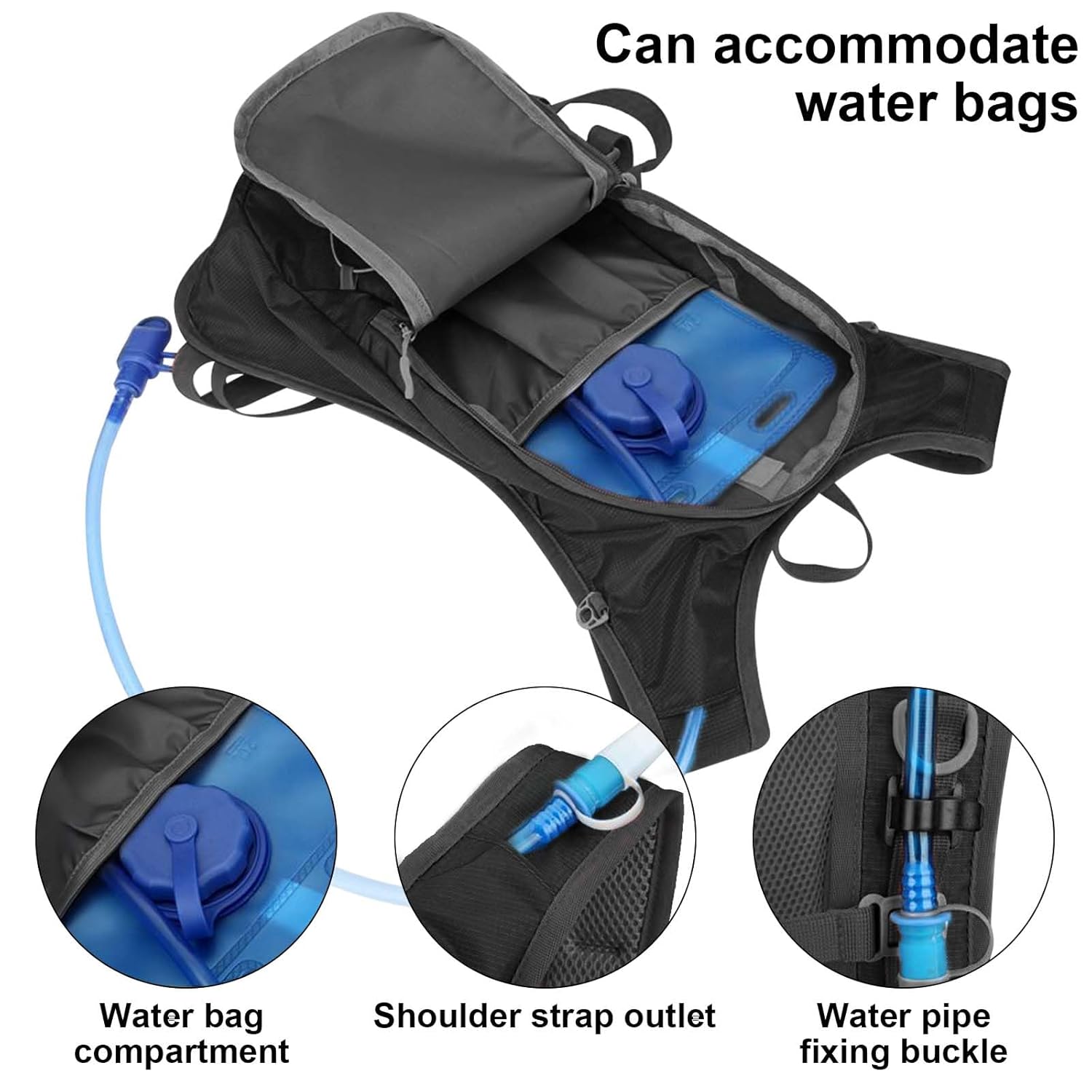 Zimoer Cycling Backpack 7L, Lightweight Breathable Bike Backpack, Running Backpack With Rain Cover & Helmet Storage Bag, for Men & Women Daily Commutes, Cycling, Jogging,...