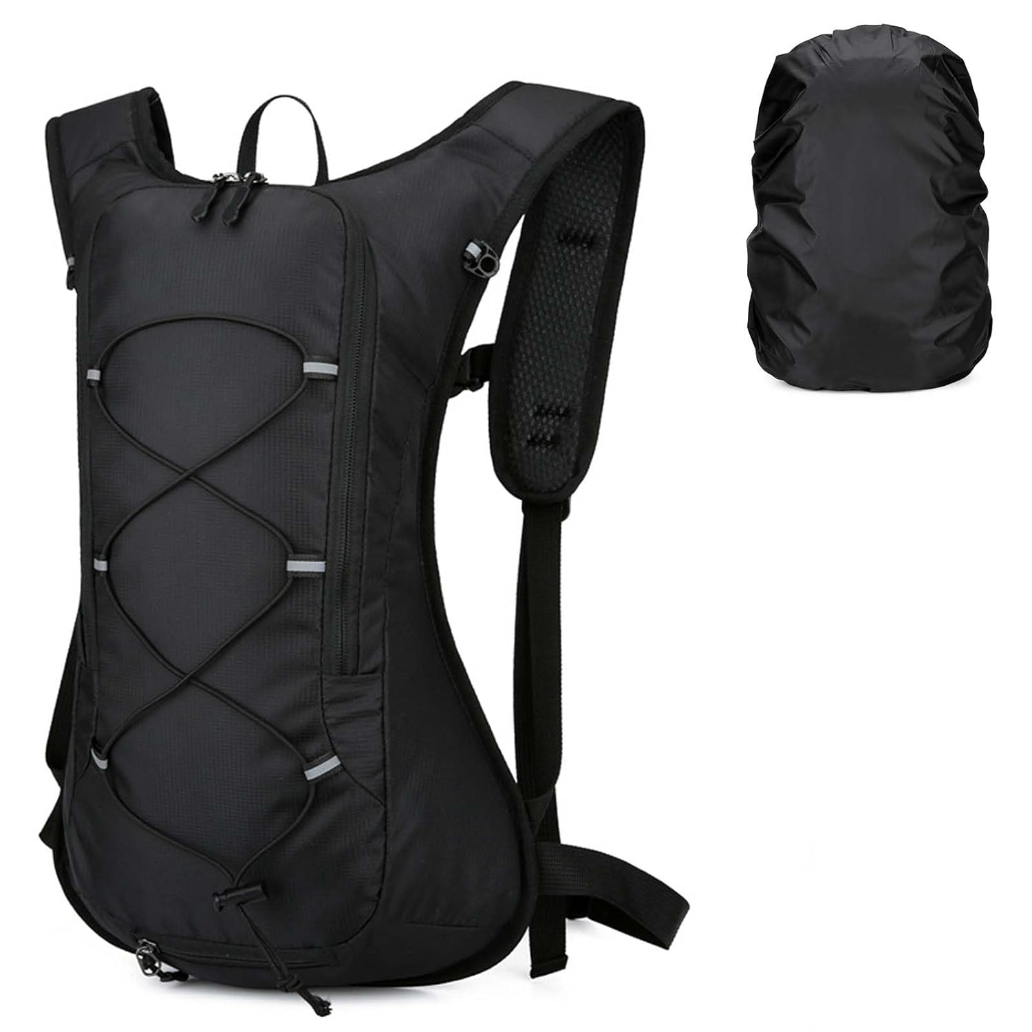 Zimoer Cycling Backpack 7L, Lightweight Breathable Bike Backpack, Running Backpack With Rain Cover & Helmet Storage Bag, for Men & Women Daily Commutes, Cycling, Jogging,...